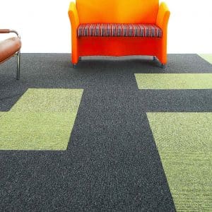 Paragon Macaw Stripe fire resistant carpet tiles